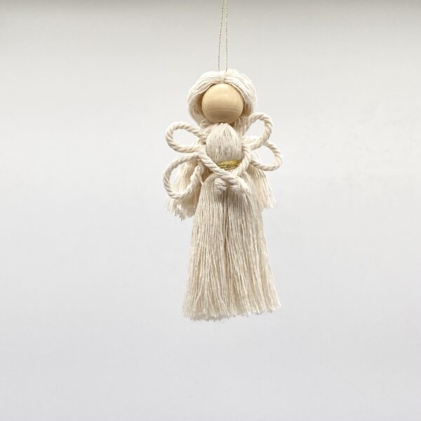 Makramee-Christbaumschmuck Engel klein
