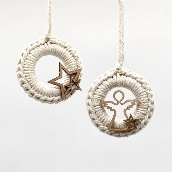 Makramee-Christbaumschmuck Ornament