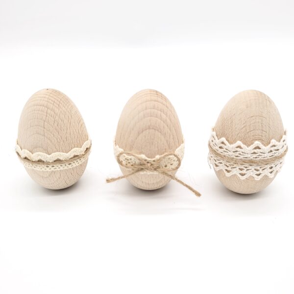 Deko-Set "Oster-Holzeier" boho/vintage