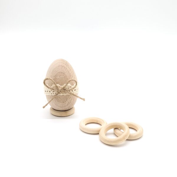 Deko-Set "Oster-Holzeier" boho/vintage – Bild 3