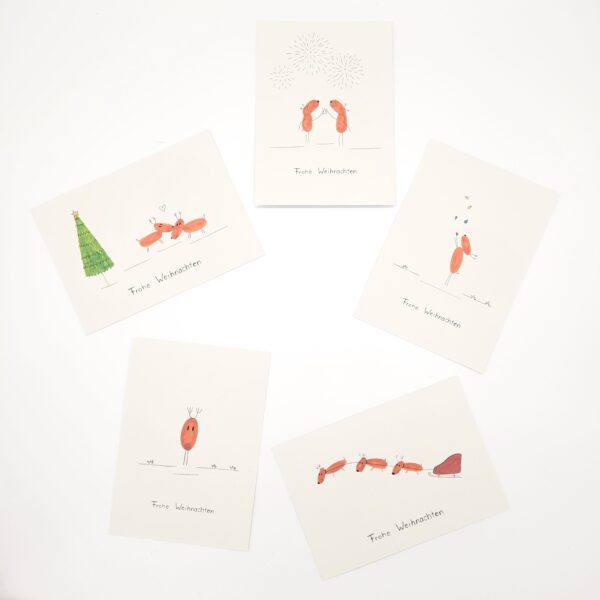 Grußkarten / Postkarten "Rentiere"