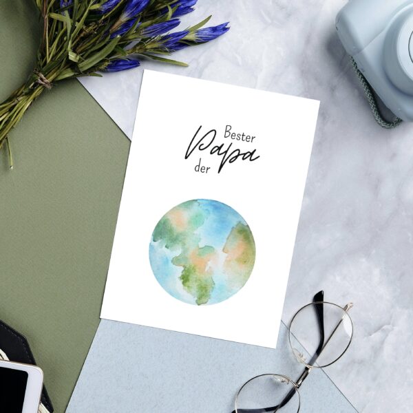 Postkarte "Bester Papa der Welt"