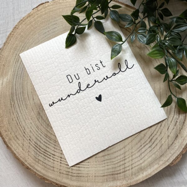 Schwammtuch "Du bist wundervoll"