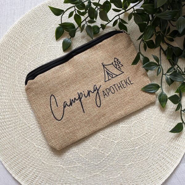 Jute-Täschchen "Camping-Apotheke"