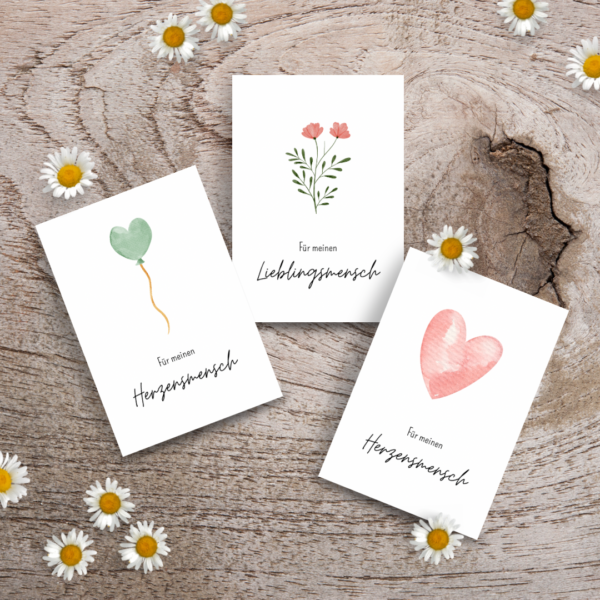 Grußkarten "Für meinen Herzensmensch / Lieblingsmensch"