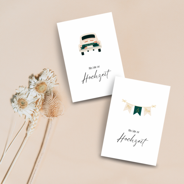 Grußkarten "Alles Liebe zur Hochzeit"