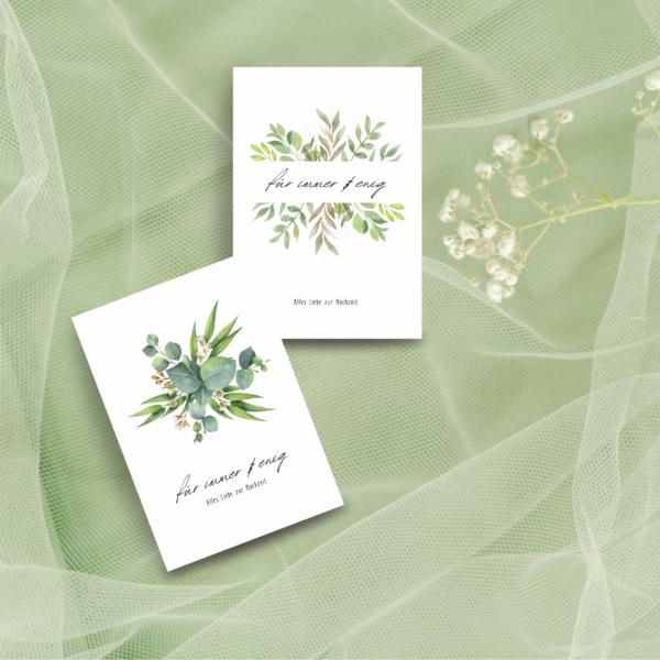 Grußkarten "für immer & ewig" Hochzeit