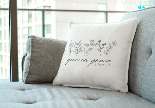 Deko-Kissenbezug "grow in grace" – Bild 2