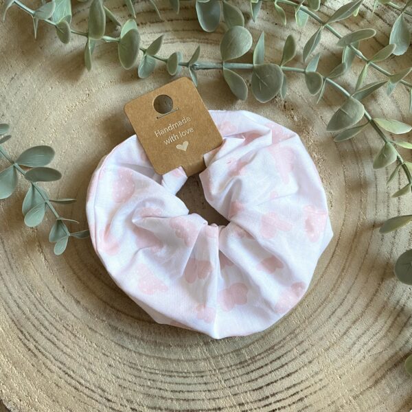 Scrunchie XL Haargummi "Wolken" rosa