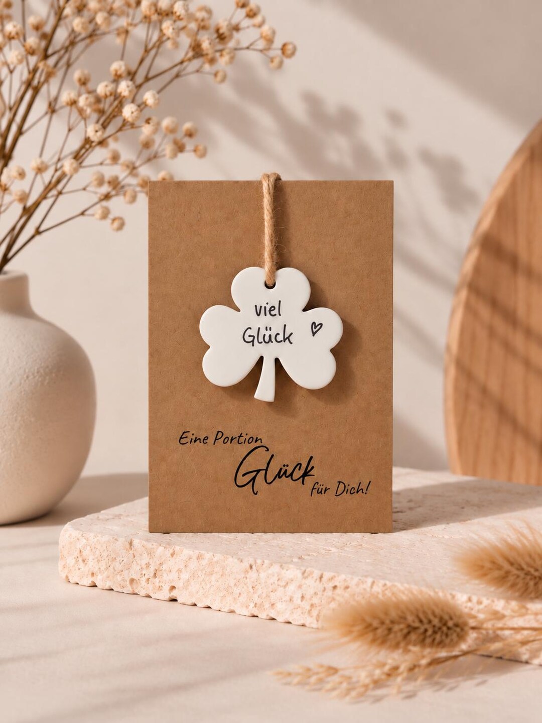 Personalisiertes Weihnachtsgeschenk mit Keramikanhänger | kleine Weihnachtskarte | kleines Geschenk mit Namen für Freundin | Wichtelgeschenk – Bild 4