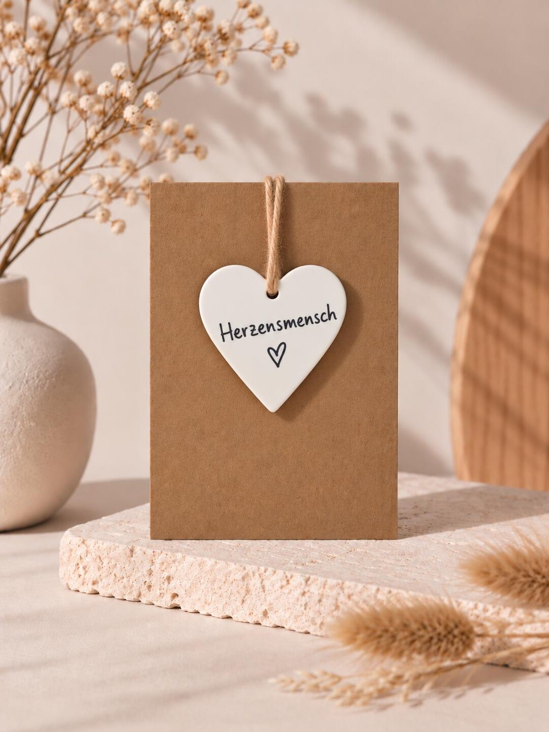 Personalisiertes Weihnachtsgeschenk mit Keramikanhänger | kleine Weihnachtskarte | kleines Geschenk mit Namen für Freundin | Wichtelgeschenk – Bild 13